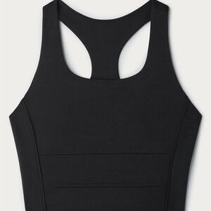 RHONE heather black revive long line bra